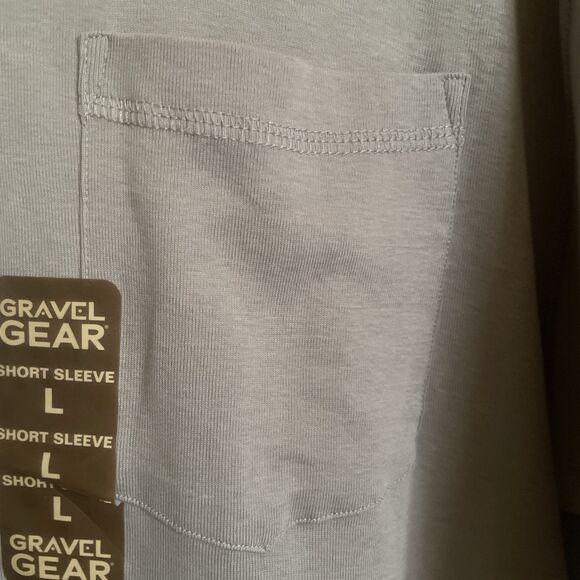 Gravel Gear SS Teflon Slate Green Pocket Tee Shirt Mens Size Large - Picture 9 of 11